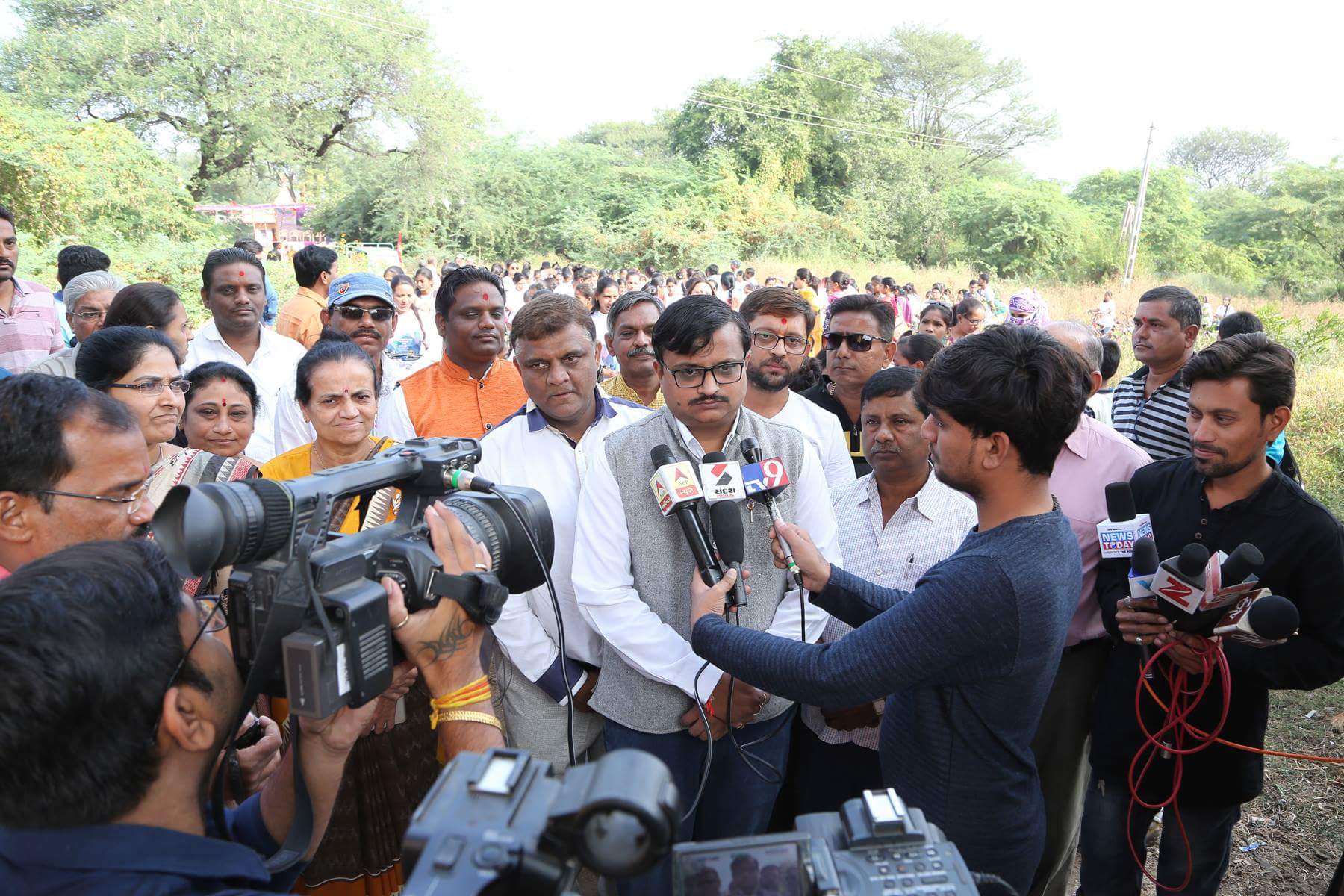 press interview by all parikrama samiti